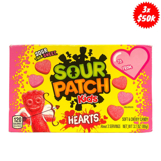 Gomitas Sour Patch Hearts x3.1oz