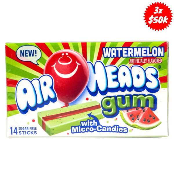 Chicles Airheads Watermelon SUGAR FREE x14uds