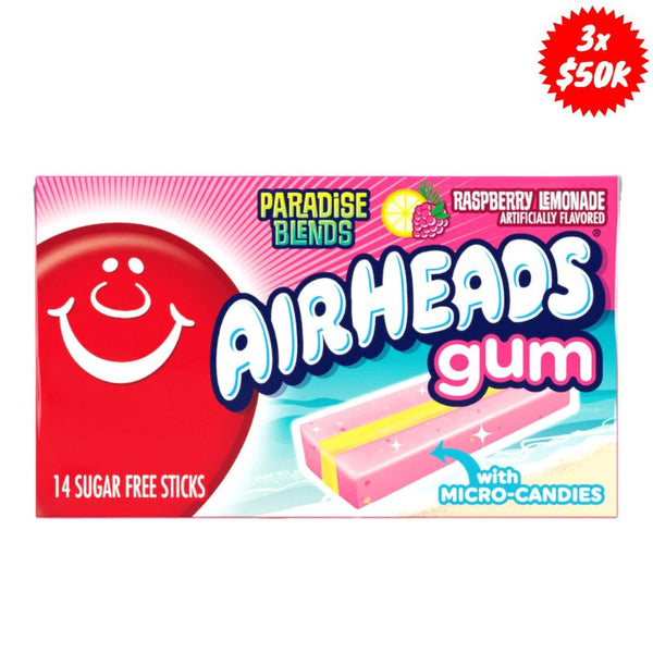 Chicles Airheads de Raspaberry Lemonade SUGAR FREE x14uds