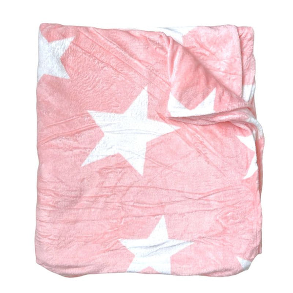 Cobija suavecita baby Pink de estrellas