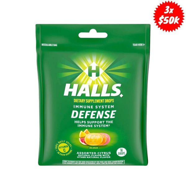 Halls para subir las defensas con Vitamina C